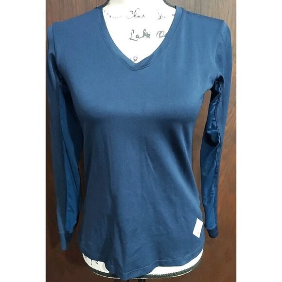 FullSand Full-Protek UPF 50 Pullover V Neck Blue Women Medium Swim top rashguard - Picture 1 of 7